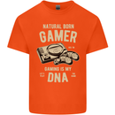 Natural Born Gamer Funny Gaming Kids T-Shirt Childrens Orange