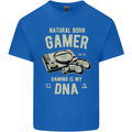 Natural Born Gamer Funny Gaming Kids T-Shirt Childrens Royal Blue
