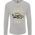 Natural Born Gamer Funny Gaming Mens Long Sleeve T-Shirt Sports Grey