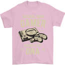 Natural Born Gamer Funny Gaming Mens T-Shirt Cotton Gildan Light Pink