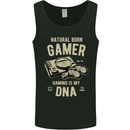 Natural Born Gamer Funny Gaming Mens Vest Tank Top Black