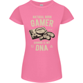 Natural Born Gamer Funny Gaming Womens Petite Cut T-Shirt Azalea