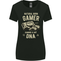 Natural Born Gamer Funny Gaming Womens Wider Cut T-Shirt Black