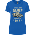 Natural Born Gamer Funny Gaming Womens Wider Cut T-Shirt Royal Blue