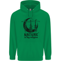 Nature Is My Religion Halloween Witch Childrens Kids Hoodie Irish Green