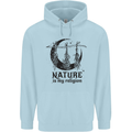 Nature Is My Religion Halloween Witch Childrens Kids Hoodie Light Blue