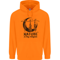 Nature Is My Religion Halloween Witch Childrens Kids Hoodie Orange