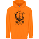 Nature Is My Religion Halloween Witch Childrens Kids Hoodie Orange