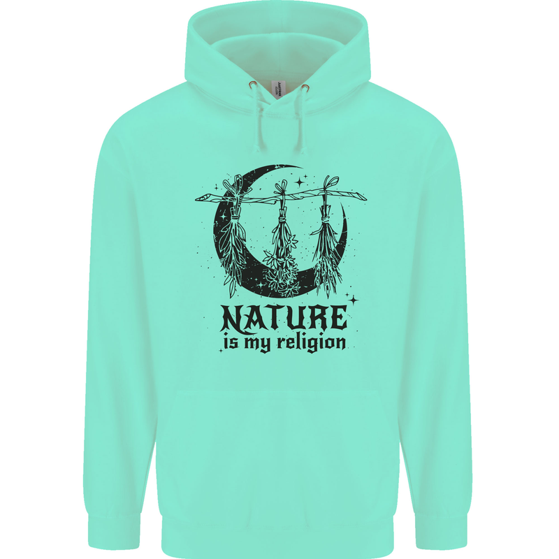Nature Is My Religion Halloween Witch Childrens Kids Hoodie Peppermint