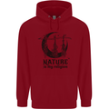 Nature Is My Religion Halloween Witch Childrens Kids Hoodie Red