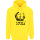 Nature Is My Religion Halloween Witch Childrens Kids Hoodie Yellow