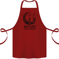Nature Is My Religion Halloween Witch Cotton Apron 100% Organic Maroon