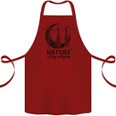 Nature Is My Religion Halloween Witch Cotton Apron 100% Organic Maroon