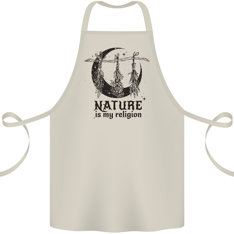 Nature Is My Religion Halloween Witch Cotton Apron 100% Organic Natural