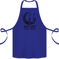 Nature Is My Religion Halloween Witch Cotton Apron 100% Organic Royal Blue