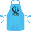 Nature Is My Religion Halloween Witch Cotton Apron 100% Organic Turquoise