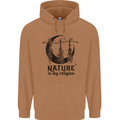 Nature Is My Religion Halloween Witch Mens 80% Cotton Hoodie Caramel Latte