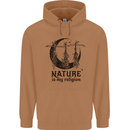 Nature Is My Religion Halloween Witch Mens 80% Cotton Hoodie Caramel Latte