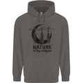 Nature Is My Religion Halloween Witch Mens 80% Cotton Hoodie Charcoal