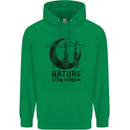 Nature Is My Religion Halloween Witch Mens 80% Cotton Hoodie Irish Green