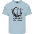 Nature Is My Religion Halloween Witch Mens Cotton T-Shirt Tee Top Light Blue