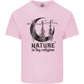 Nature Is My Religion Halloween Witch Mens Cotton T-Shirt Tee Top Light Pink