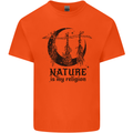 Nature Is My Religion Halloween Witch Mens Cotton T-Shirt Tee Top Orange