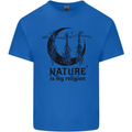 Nature Is My Religion Halloween Witch Mens Cotton T-Shirt Tee Top Royal Blue