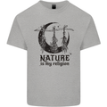 Nature Is My Religion Halloween Witch Mens Cotton T-Shirt Tee Top Sports Grey