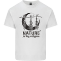 Nature Is My Religion Halloween Witch Mens Cotton T-Shirt Tee Top White