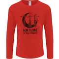 Nature Is My Religion Halloween Witch Mens Long Sleeve T-Shirt Red