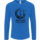 Nature Is My Religion Halloween Witch Mens Long Sleeve T-Shirt Royal Blue