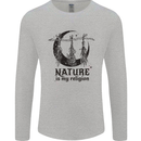 Nature Is My Religion Halloween Witch Mens Long Sleeve T-Shirt Sports Grey