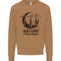 Nature Is My Religion Halloween Witch Mens Sweatshirt Jumper Caramel Latte