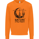 Nature Is My Religion Halloween Witch Mens Sweatshirt Jumper Orange