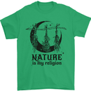 Nature Is My Religion Halloween Witch Mens T-Shirt Cotton Gildan Irish Green