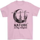 Nature Is My Religion Halloween Witch Mens T-Shirt Cotton Gildan Light Pink