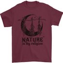 Nature Is My Religion Halloween Witch Mens T-Shirt Cotton Gildan Maroon