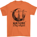 Nature Is My Religion Halloween Witch Mens T-Shirt Cotton Gildan Orange