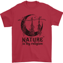Nature Is My Religion Halloween Witch Mens T-Shirt Cotton Gildan Red