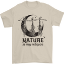 Nature Is My Religion Halloween Witch Mens T-Shirt Cotton Gildan Sand