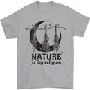 Nature Is My Religion Halloween Witch Mens T-Shirt Cotton Gildan Sports Grey
