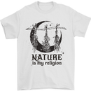 Nature Is My Religion Halloween Witch Mens T-Shirt Cotton Gildan White