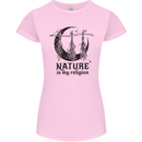 Nature Is My Religion Halloween Witch Womens Petite Cut T-Shirt Light Pink