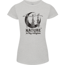 Nature Is My Religion Halloween Witch Womens Petite Cut T-Shirt Sports Grey