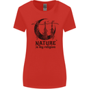 Nature Is My Religion Halloween Witch Womens Wider Cut T-Shirt Red