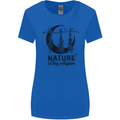 Nature Is My Religion Halloween Witch Womens Wider Cut T-Shirt Royal Blue