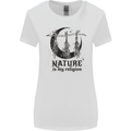 Nature Is My Religion Halloween Witch Womens Wider Cut T-Shirt White