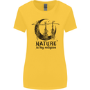 Nature Is My Religion Halloween Witch Womens Wider Cut T-Shirt Yellow