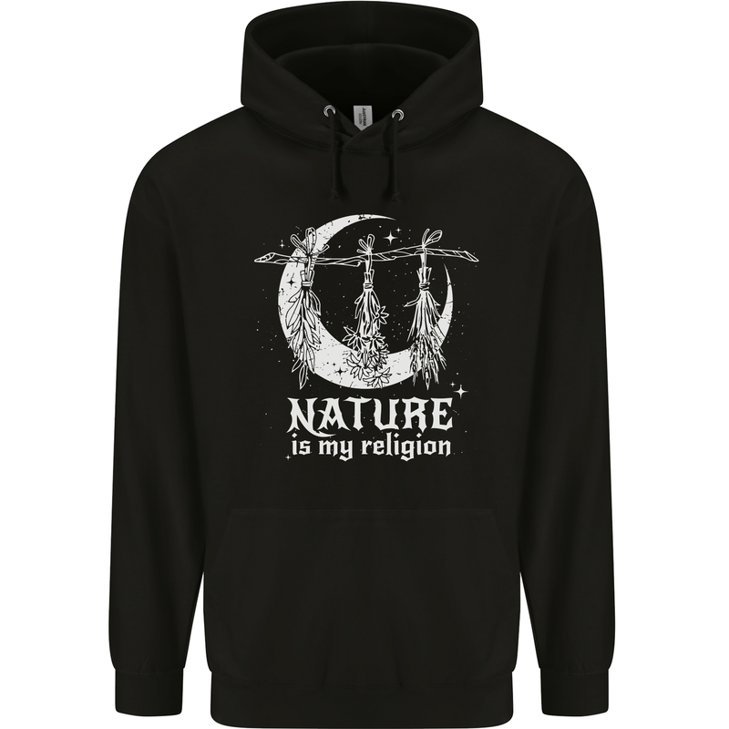 Nature Is My Religion Witch Halloween Childrens Kids Hoodie Black